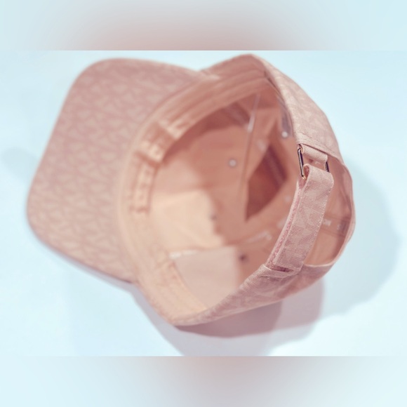 Michael Kors Women All Over Logo Stretch Cotton Pink Cap - One Size - Picture 9 of 9